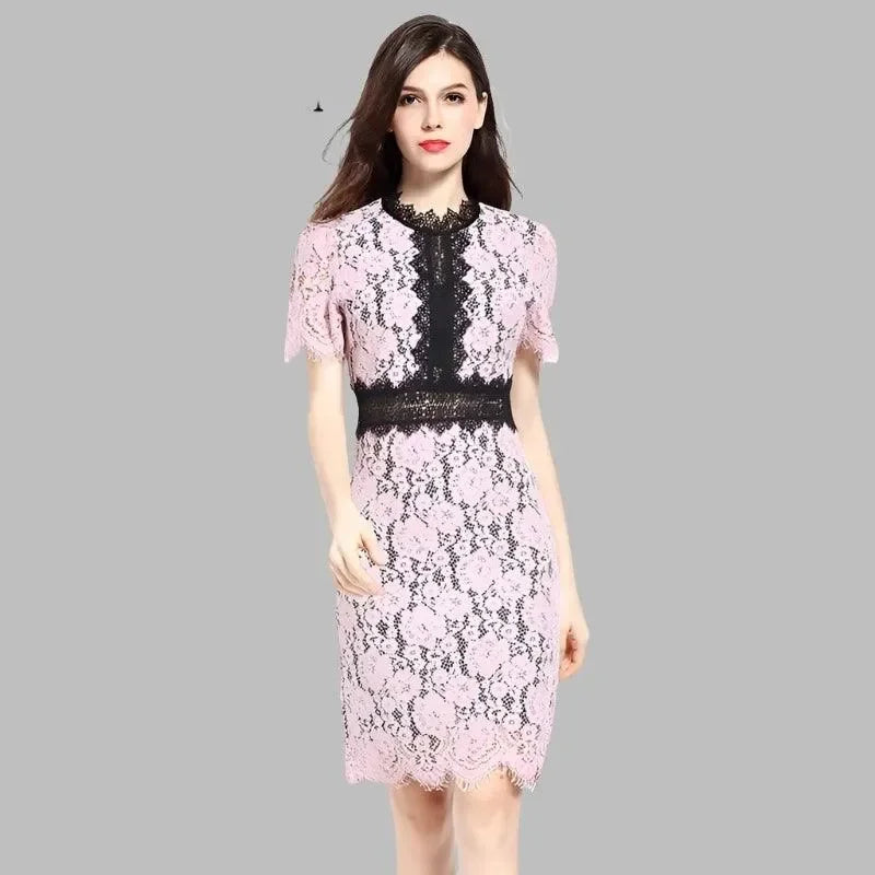 Asymmetrical Elegant Patchwork Party Dress -Guocali