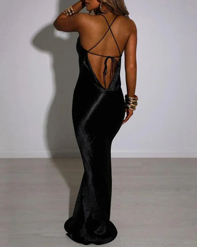 Backless Strapless Evening Dress -Guocali