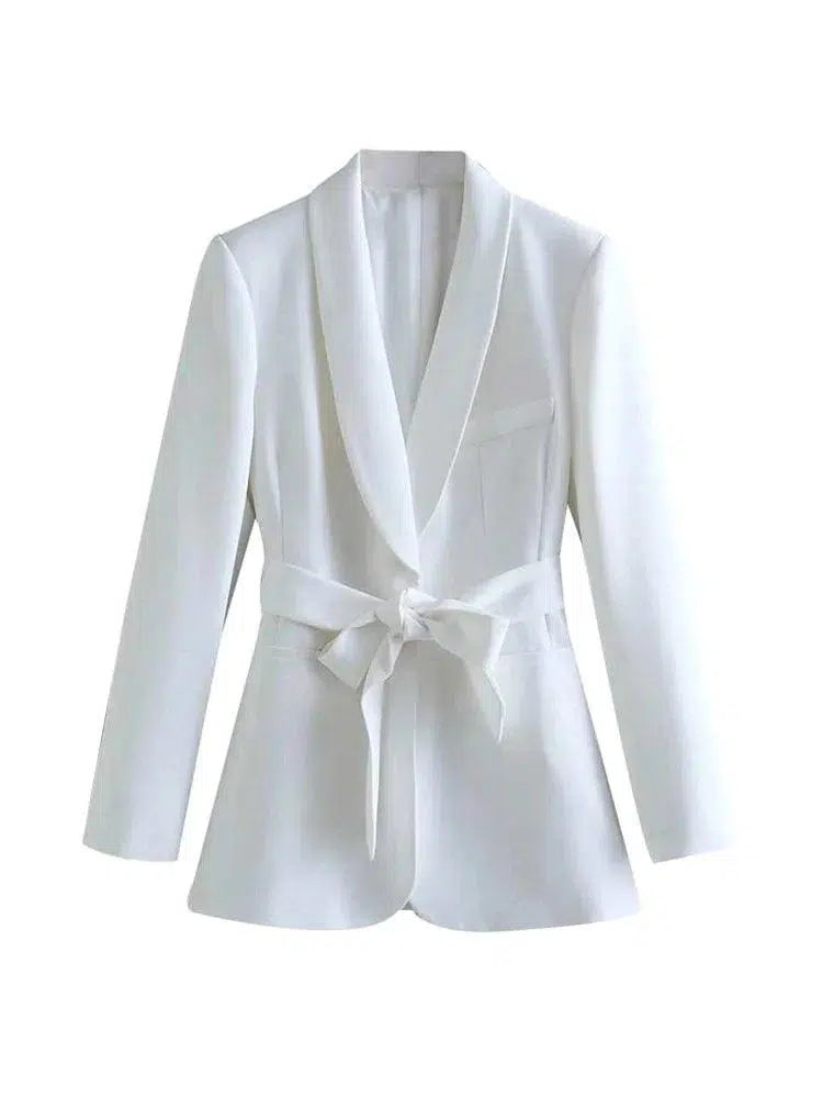 Belted Women Blazer - Women Blazer - Guocali