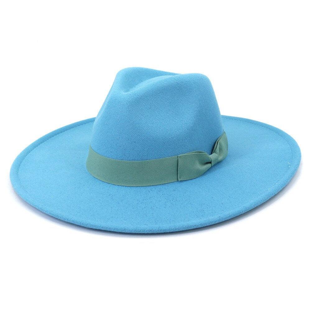 Big Wide Retro Fedora Hat - Fedora Hat - Guocali