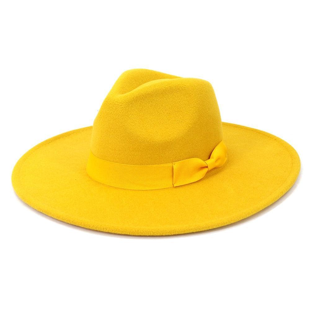 Big Wide Retro Fedora Hat - Fedora Hat - Guocali