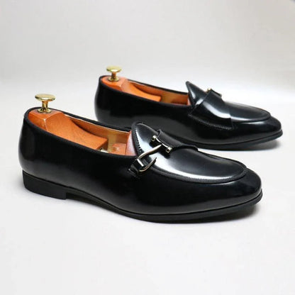 Men Dress Loafers - Hook-Loop, Slip-On Formal Dress Shoes