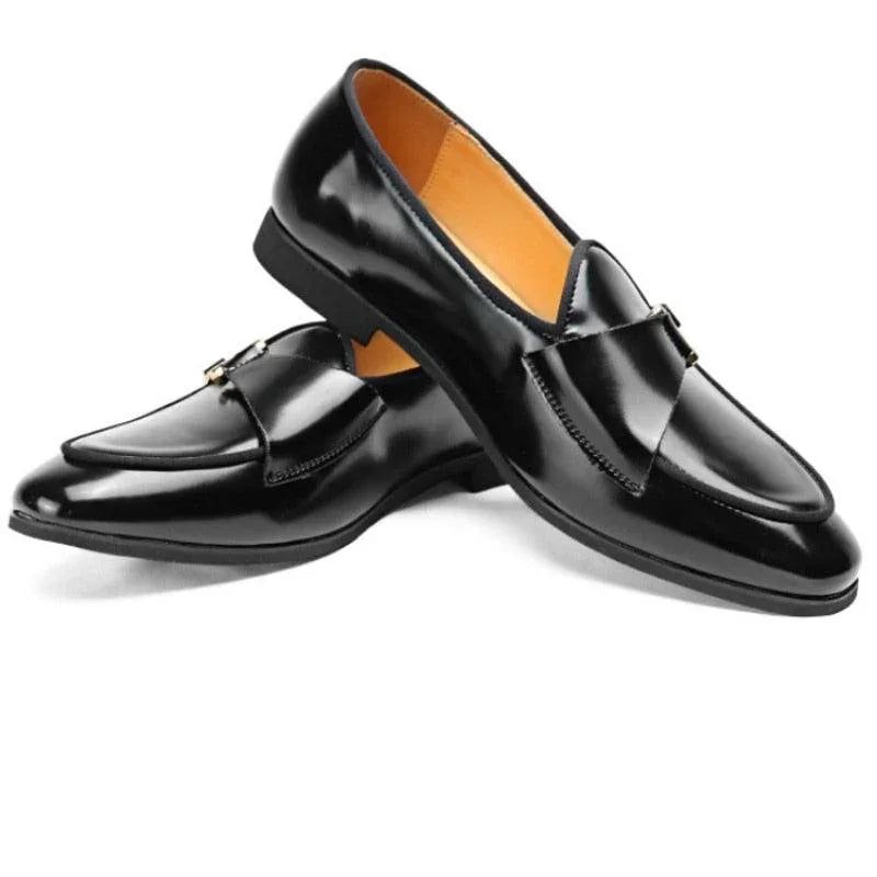 Men Dress Loafers - Hook-Loop, Slip-On Formal Dress Shoes