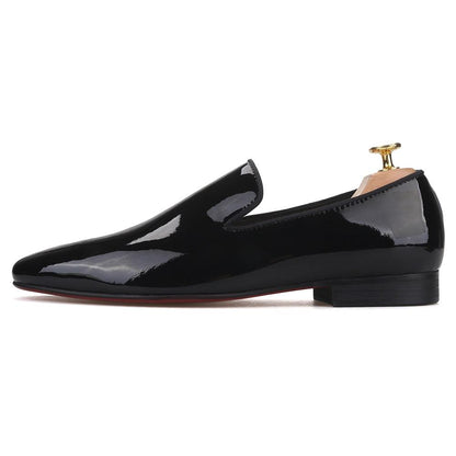 Black Patent Leather Men Loafers - Men Shoes - Loafer Shoes - Guocali