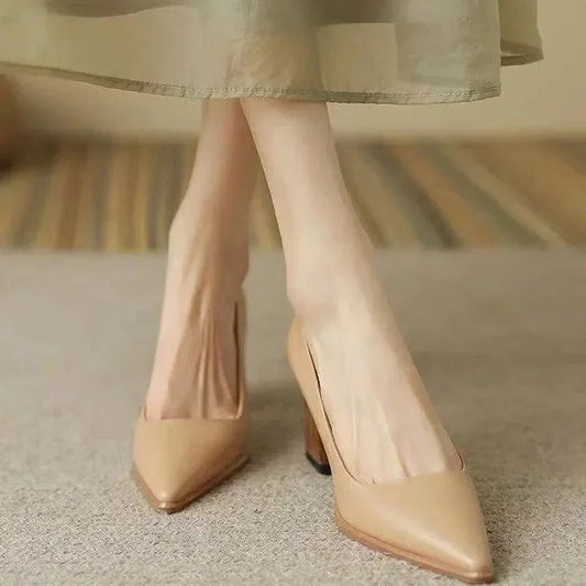 Block Heel Women Pumps -Guocali