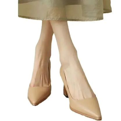 Block Heel Women Pumps -Guocali