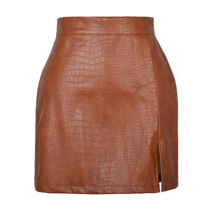Bodycon Leather Mini Skirts -Guocali