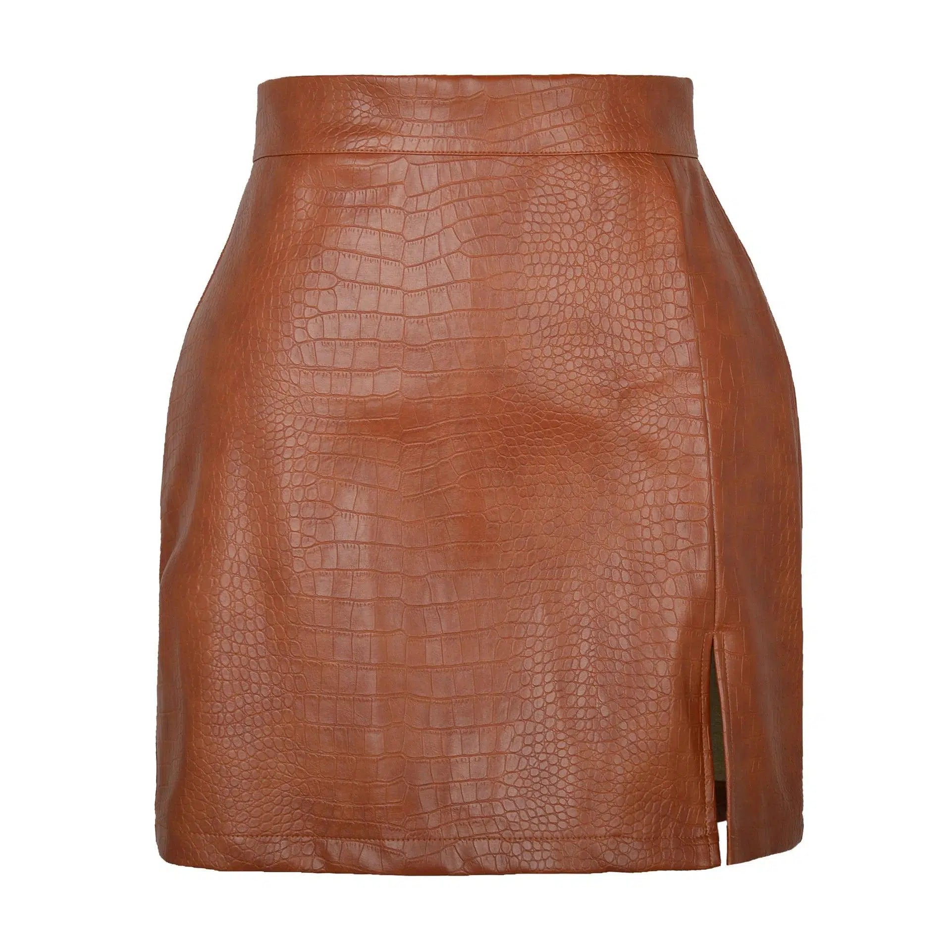 Bodycon Leather Mini Skirts - Mini Skirt - Guocali