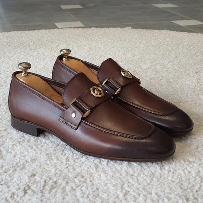 Brown Formal Men Loafers - Men Shoes - Loafer Shoes - Guocali