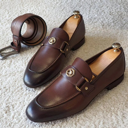 Brown Formal Men Loafers - Men Shoes - Loafer Shoes - Guocali