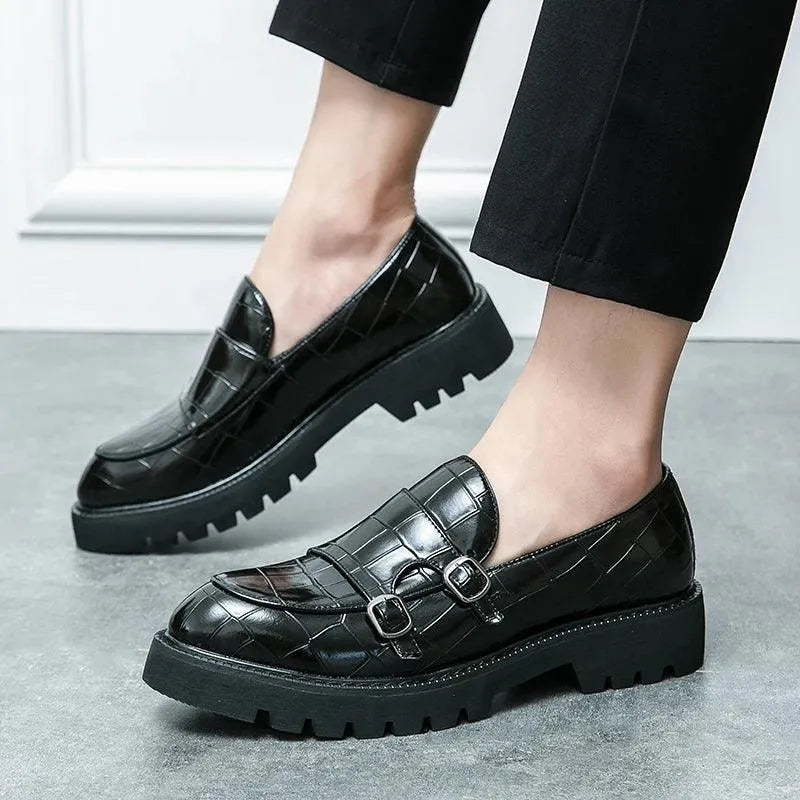 Casual Double Monk Strap Shoes