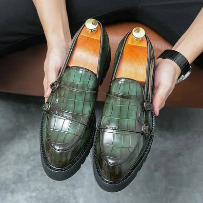 Casual Double Monk Strap Shoes -Guocali