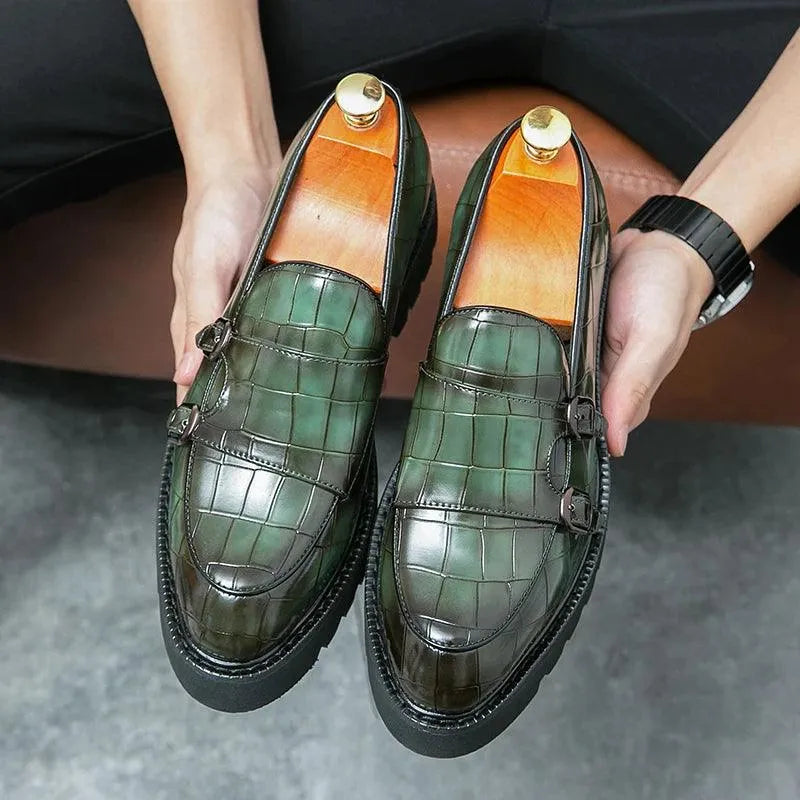 Casual Double Monk Strap Shoes