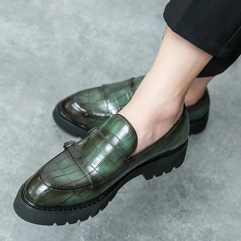 Casual Double Monk Strap Shoes -Guocali