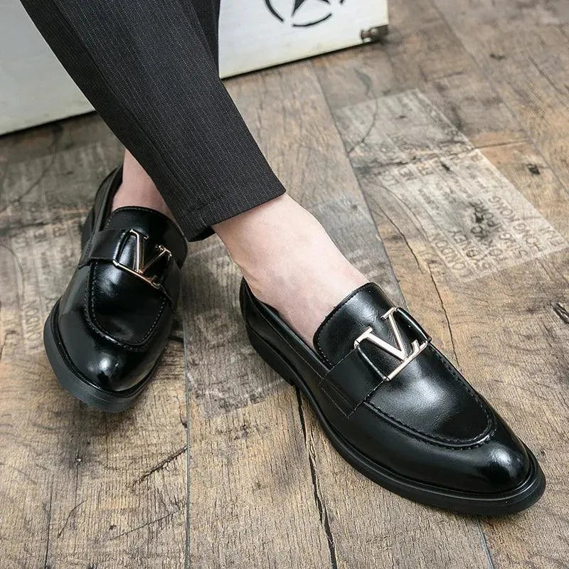 Casual Leather Buckled Men Loafers -Guocali