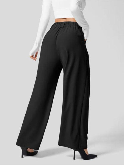 Chic Women Wide Leg Pants – High-Waist Stretchable