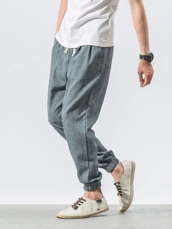 Casual Men Joggers – Mid Rise Drawstring -Guocali