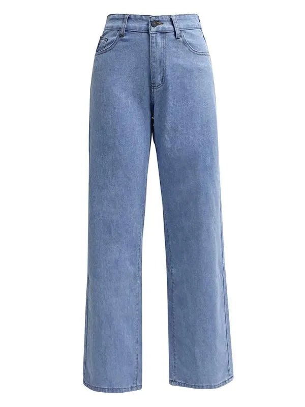Casual Women Jeans – High-Waist Flat Front -Guocali