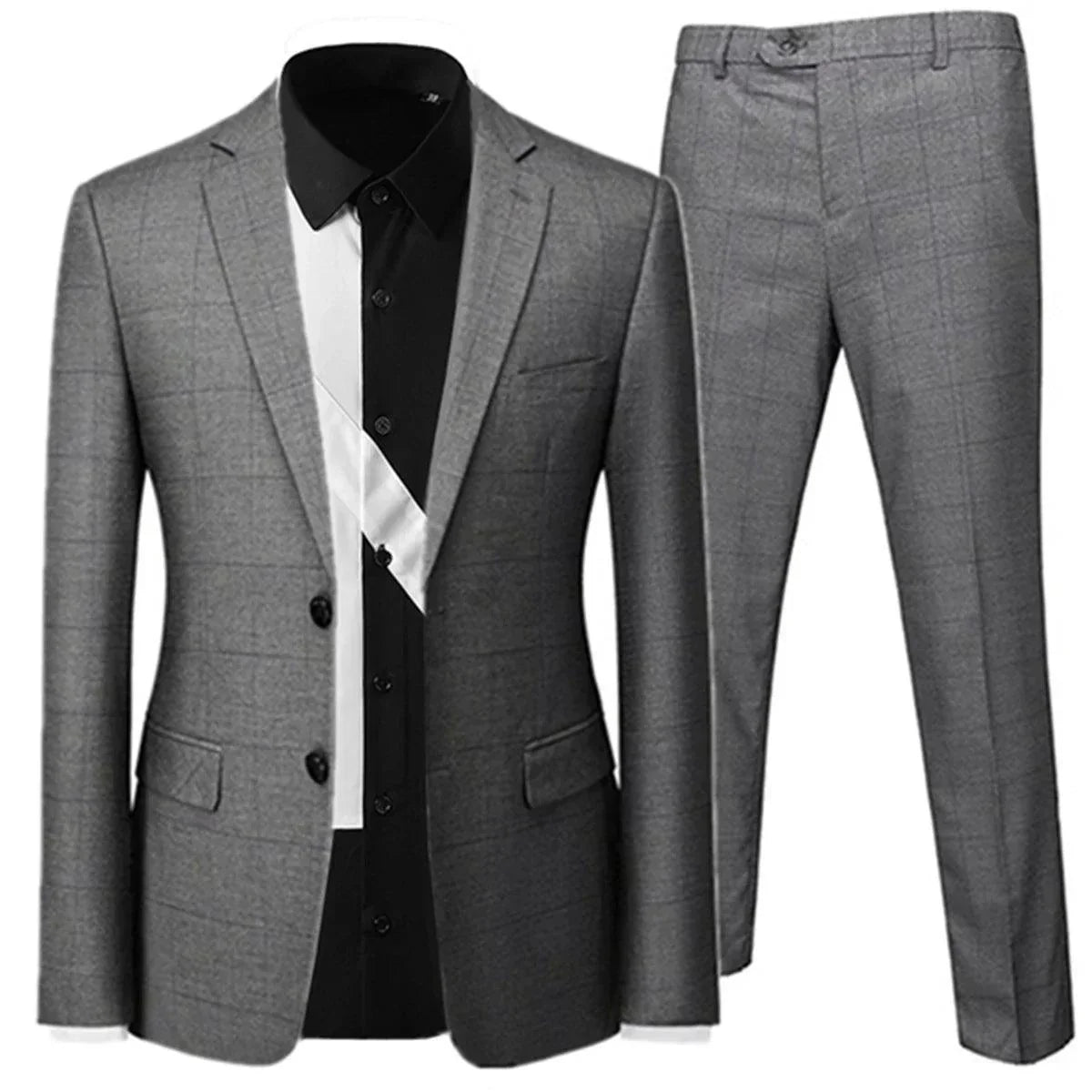 Checked Men Suit - Business Formal Attire -Guocali