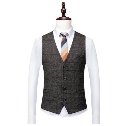 Checked Men Suit - Business Formal Attire -Guocali
