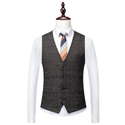 Checked Men Suit - Business Formal Attire - Checked Suit - Guocali