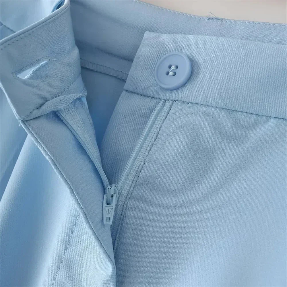 Chic Western Belted Vest Pant Suit -Guocali