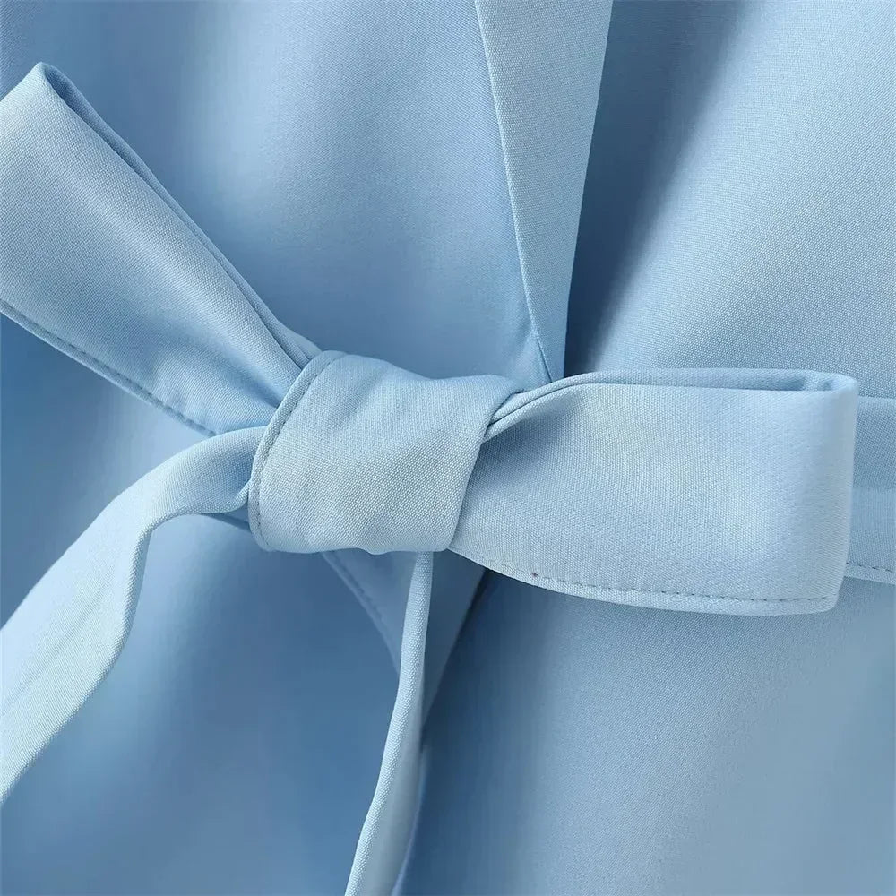 Chic Western Belted Vest Pant Suit -Guocali