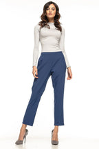Chic Women Trousers – Mid Rise Pleated Comfort -Guocali