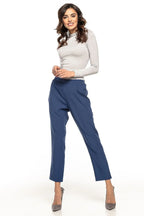 Chic Women Trousers – Mid Rise Pleated Comfort -Guocali