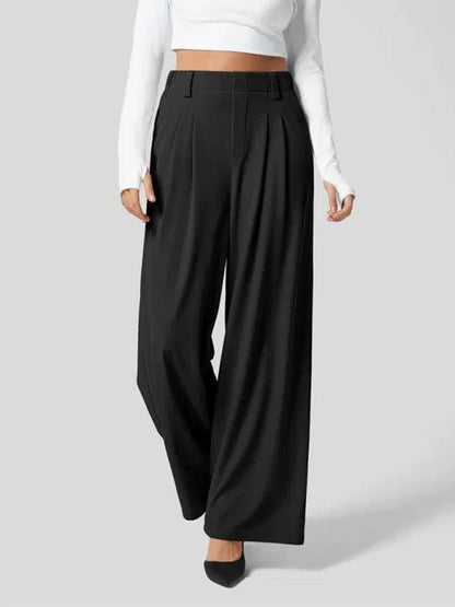 Chic Women Wide Leg Pants – High-Waist Stretchable -Guocali