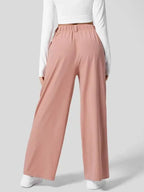 Chic Women Wide Leg Pants – High-Waist Stretchable -Guocali