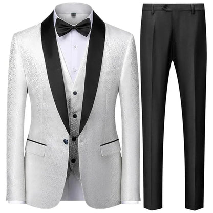 Classic 3-Piece Tuxedo Suit for Men - Wedding Party Attire -Guocali