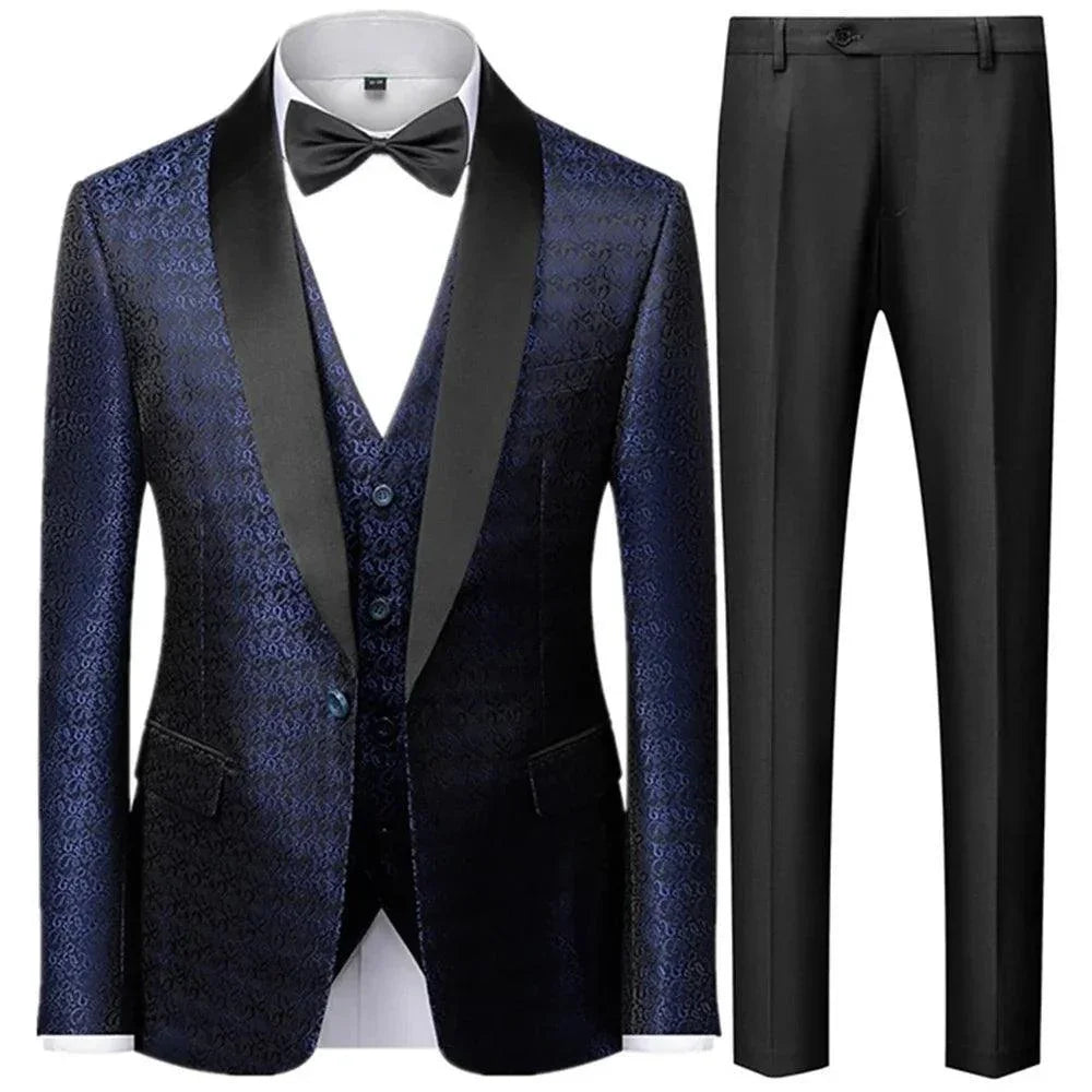 Classic 3-Piece Tuxedo Suit for Men - Wedding Party Attire -Guocali