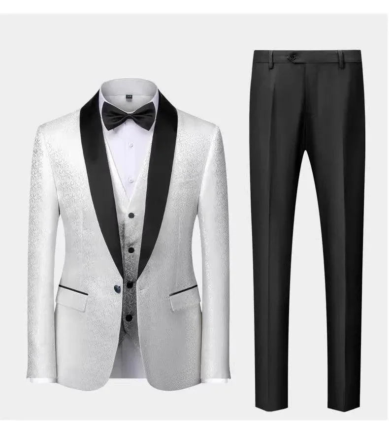 Elegant Men’s Tuxedo Suit - Texture Single-Breasted
