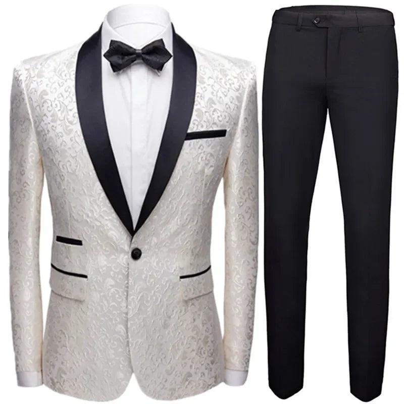 Classic 3-Piece Tuxedo Suit for Men - Wedding Party Attire - Tuxedo Suit - Guocali