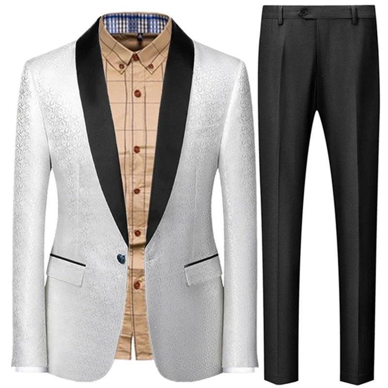 Classic 3-Piece Tuxedo Suit for Men - Wedding Party Attire - Tuxedo Suit - Guocali