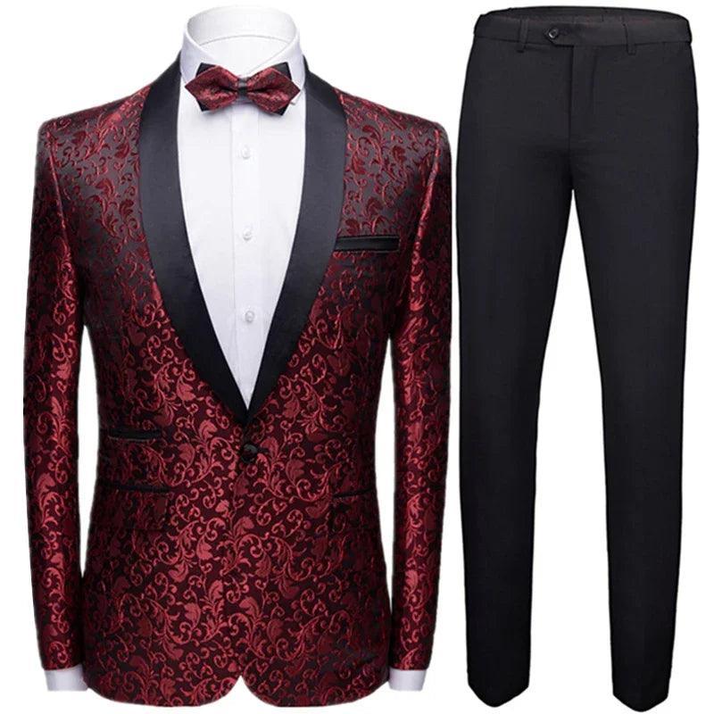 Classic 3-Piece Tuxedo Suit for Men - Wedding Party Attire - Tuxedo Suit - Guocali