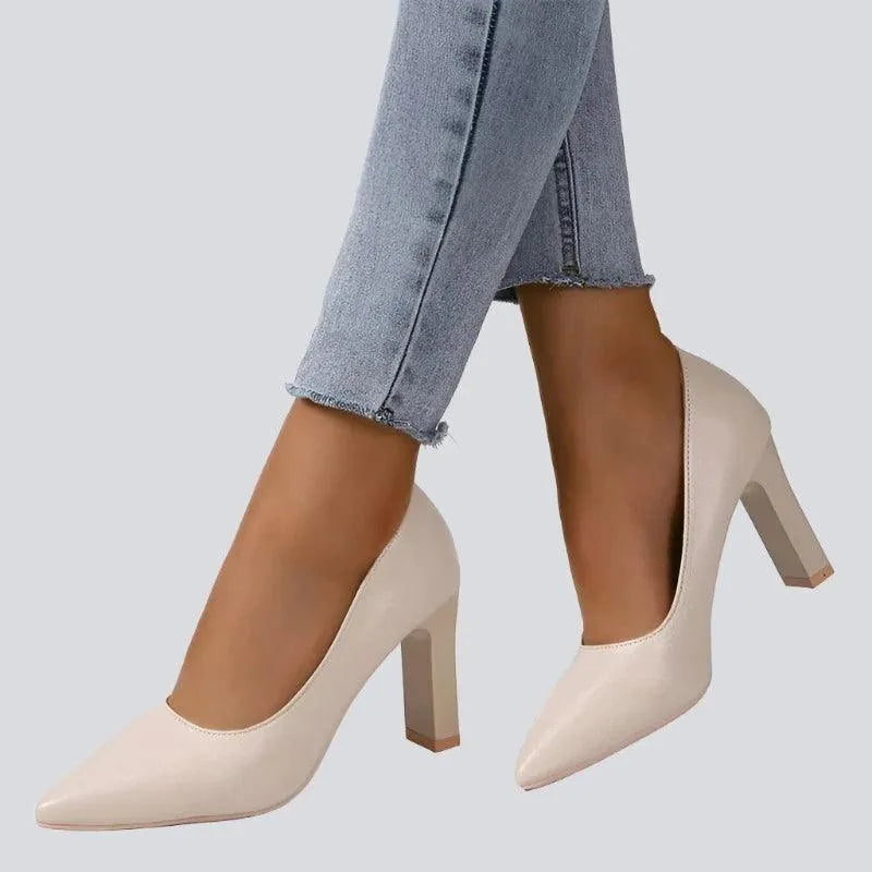 Classic Heel Women Pumps Pointed Toe - Pumps Shoes - Guocali