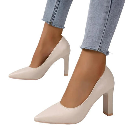 Classic Heel Women Pumps Pointed Toe - Pumps Shoes - Guocali