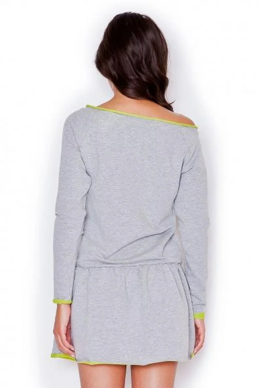 Cotton Long Sleeve Mini Dress Casual Style-Day Dress-GUOCALI