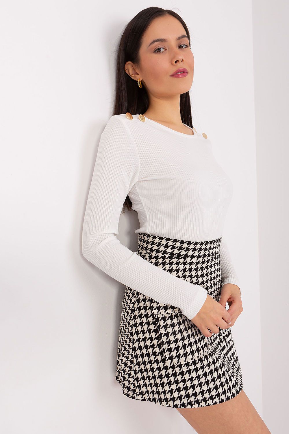 Women's Casual Blouse - Striped Waist Length