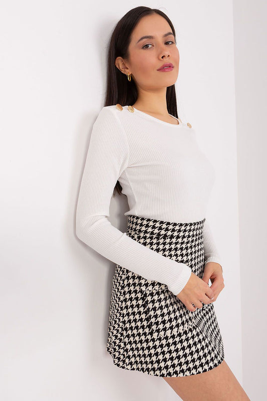 Women's Casual Blouse - Striped Waist Length