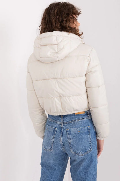 Women's Down, Quilted & Puffer Jacket - Hooded Casual Chic - Beige