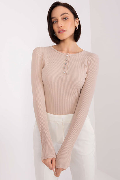 Women's Button-Down Casual Blouse - Striped Waist Length