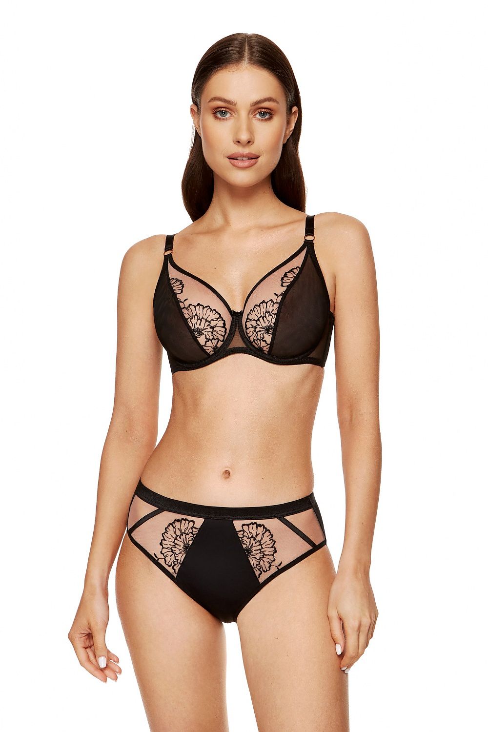 Embroidered Bra Full Cup Support-Women Bra-GUOCALI