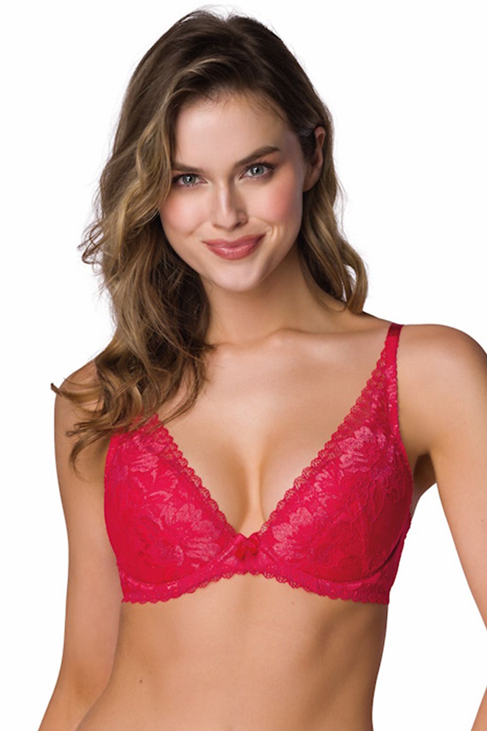 Plunge Bra Lace Push Up-Women Bra-GUOCALI