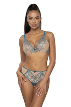 Push Up Bra Embroidered Cotton Plunge-Women Bra-GUOCALI