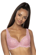 Women Demi Lace Underwire Padded Bra