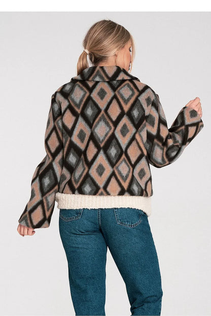 Women's Cropped Jacket - Lightweight Chic - Beige, Black