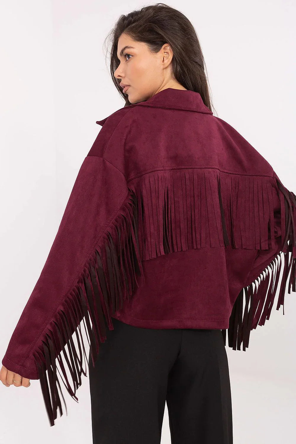 Women's Cropped Jacket - Lightweight Chic - Brown